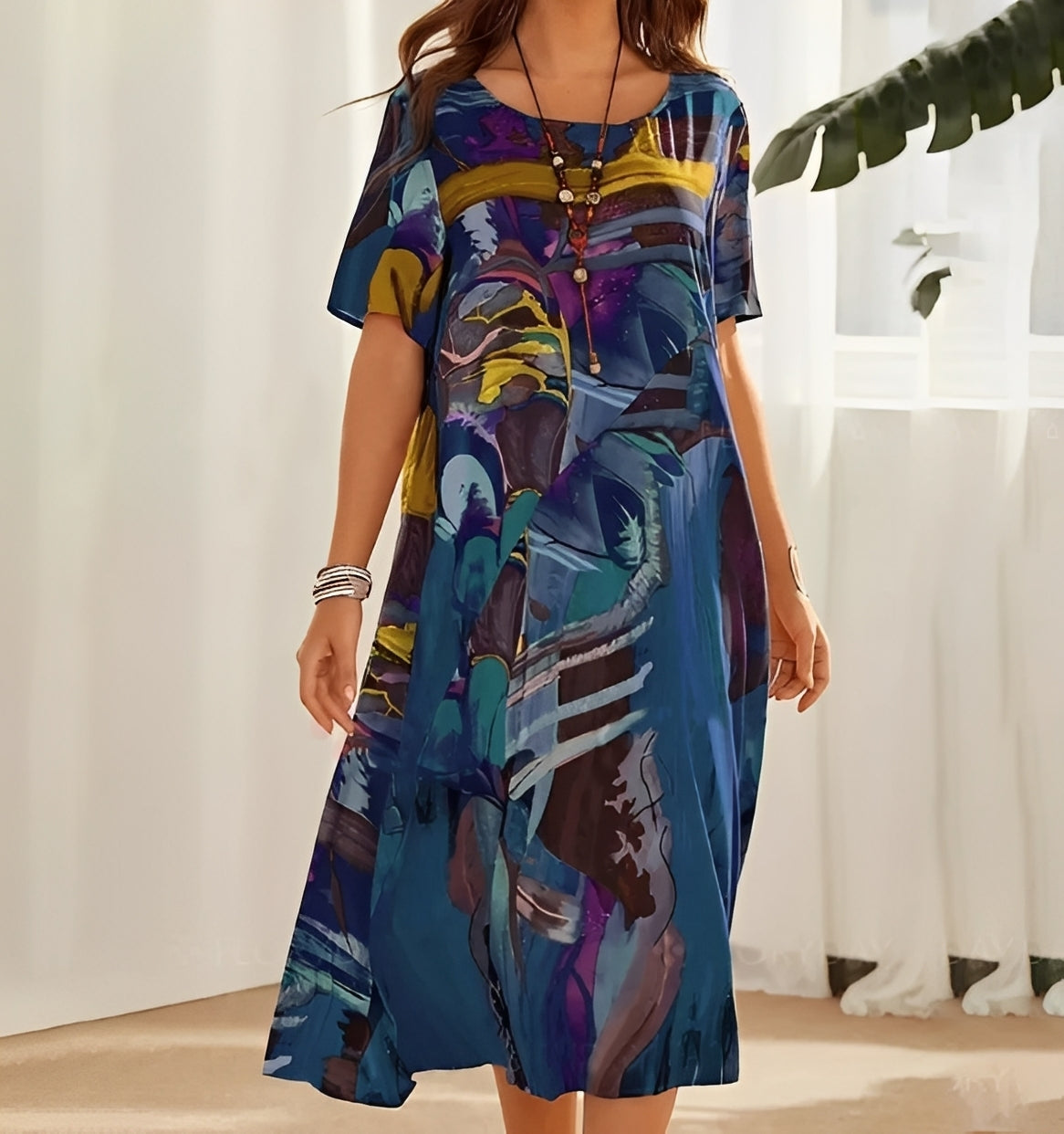 Theresa - Lässiges bedrucktes Kleid für Damen