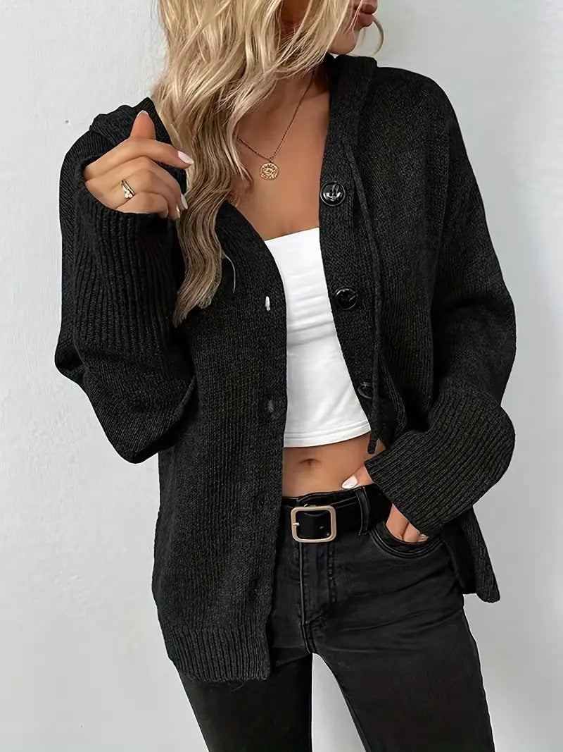 Carla - Stilvoller, warmer Damen-Hoodie-Cardigan