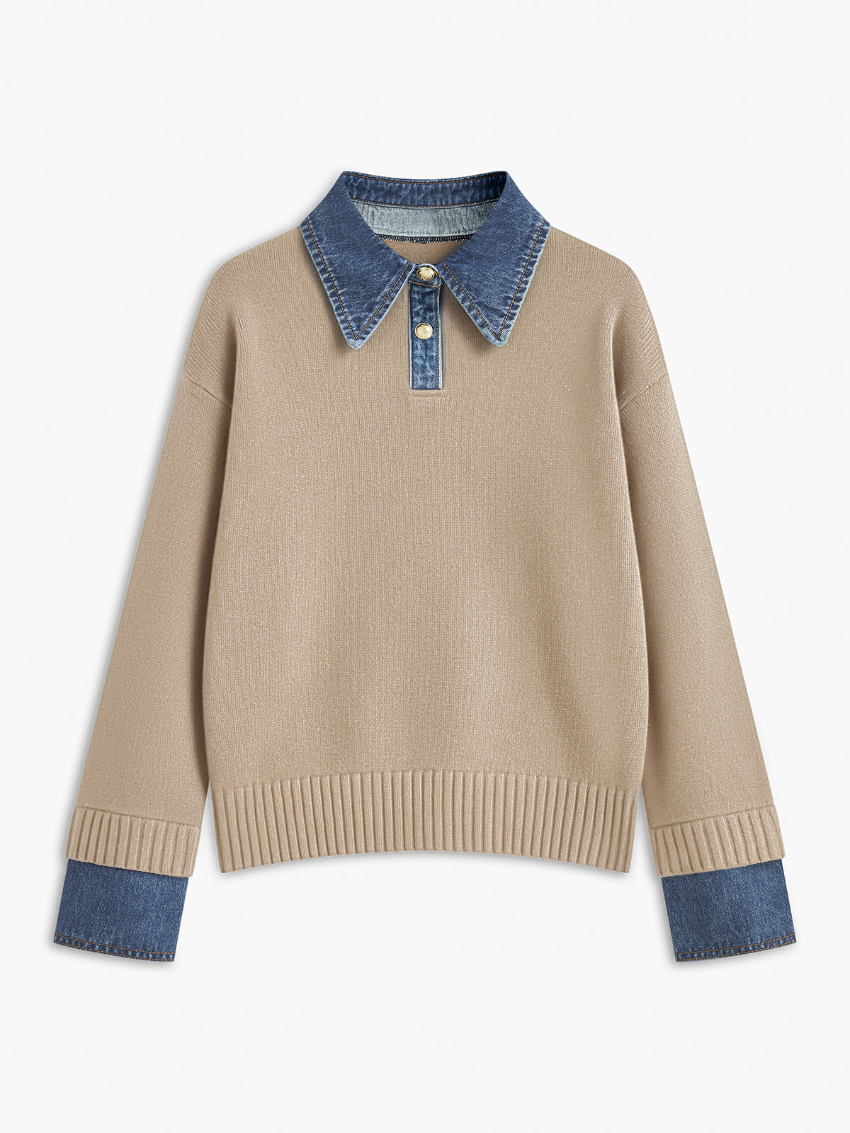 Nellie – 2-in-1 Pullover mit Revers-Detail