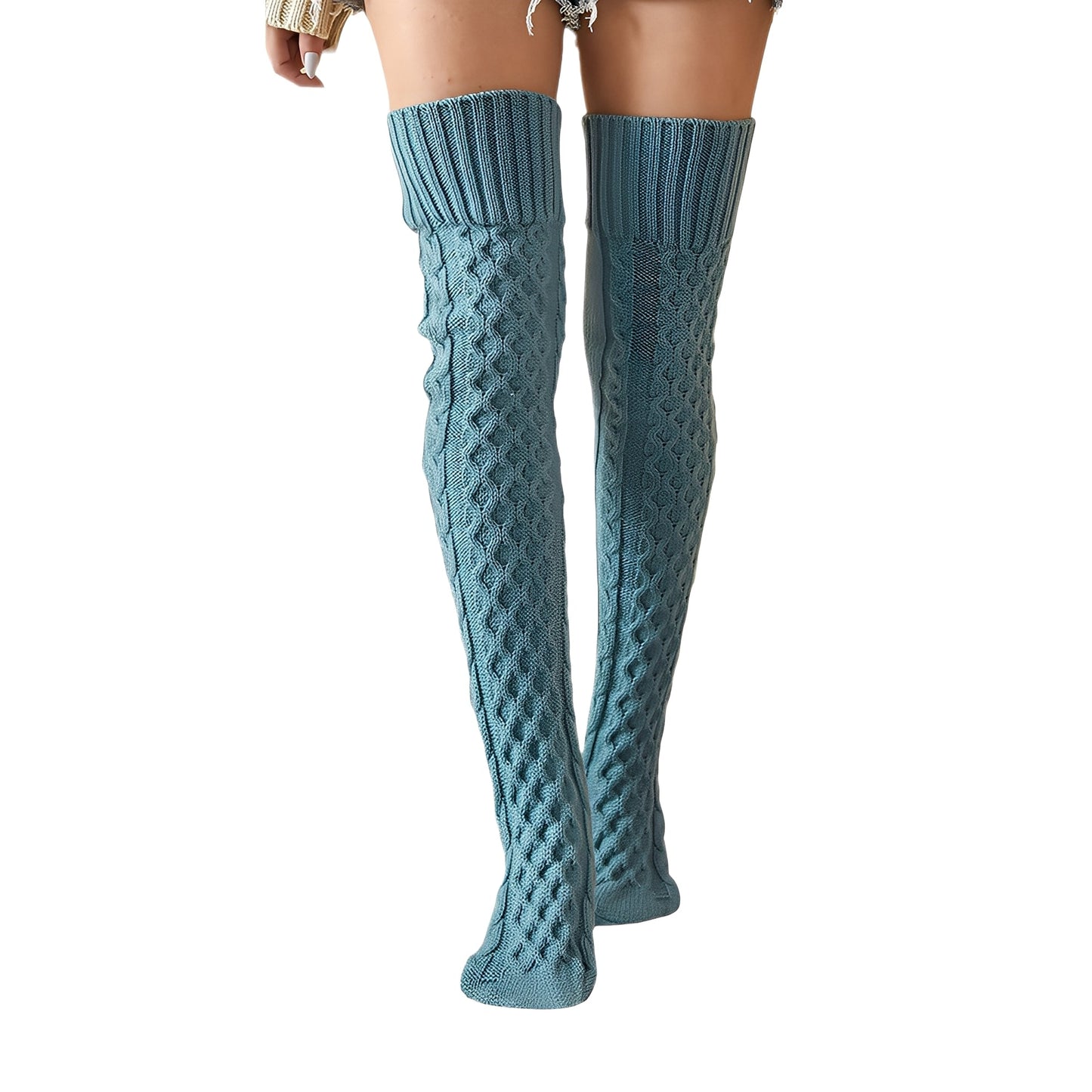Jillian - Kuschelige, stilvolle, lange Wollsocken für Frauen