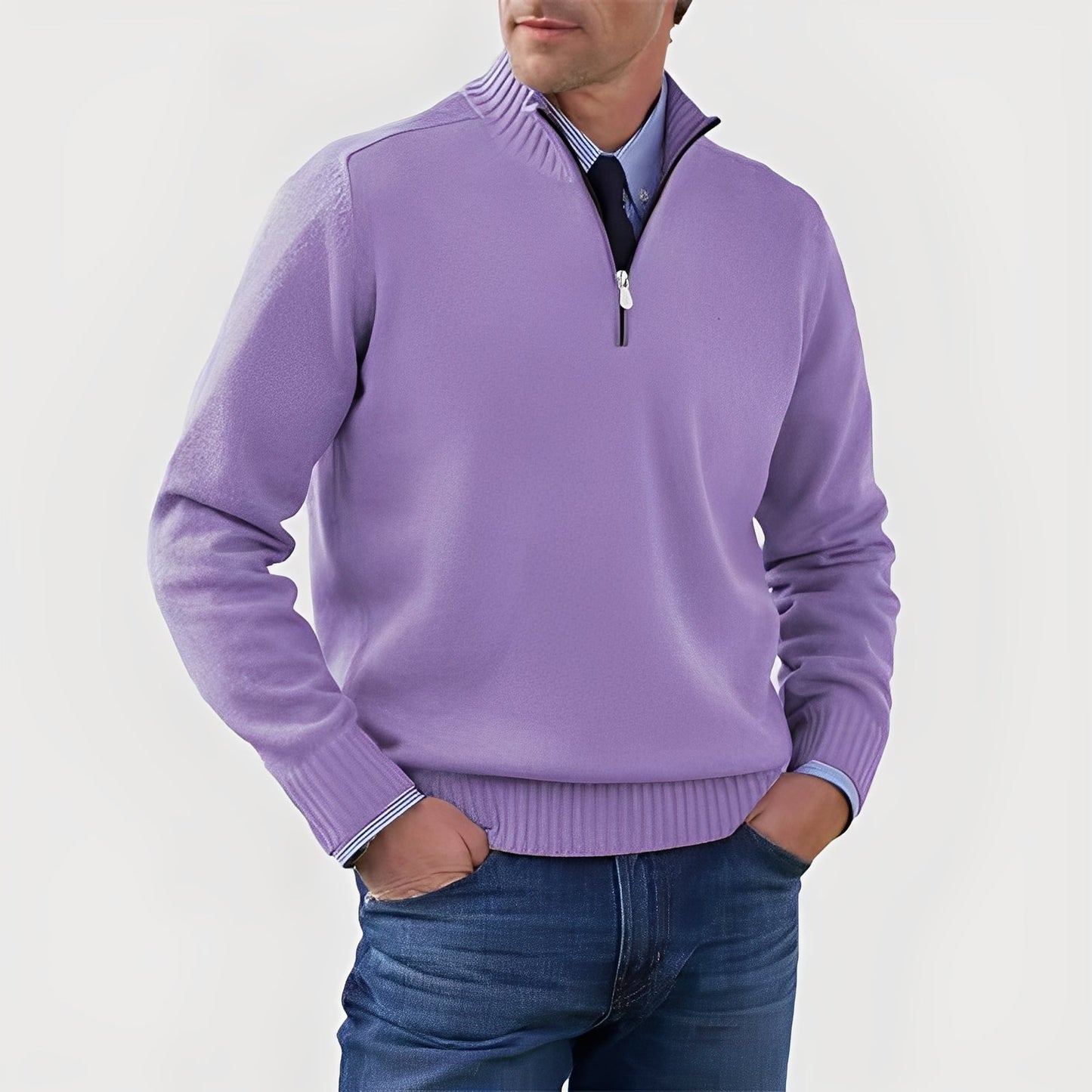 Nolan - Bequemer Herrenpullover mit Reißverschluss