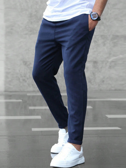 Allan - Komfortable Männerhose aus Stretch mit Kordelzug, schlankes Design