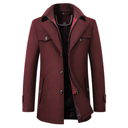 Jason - Eleganter, warmer Herren-Wollmantel
