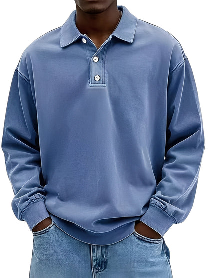 Clayton - Klassisches Herren-Poloshirt mit langen Ärmeln
