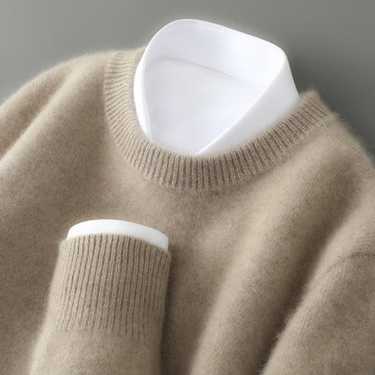 Wayne - Retro-Kaschmir-Strickpullover aus dickem Stoff für Herren