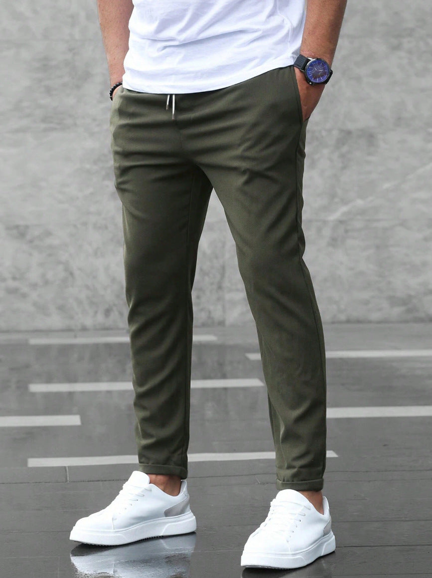 Allan - Komfortable Männerhose aus Stretch mit Kordelzug, schlankes Design
