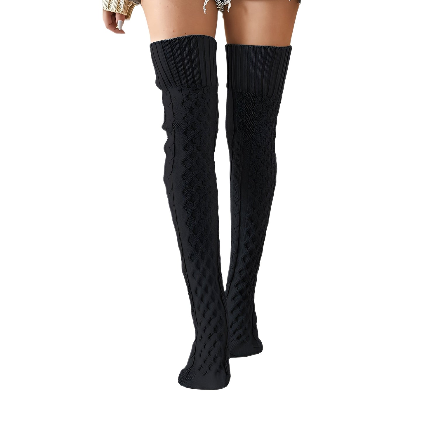 Jillian - Kuschelige, stilvolle, lange Wollsocken für Frauen