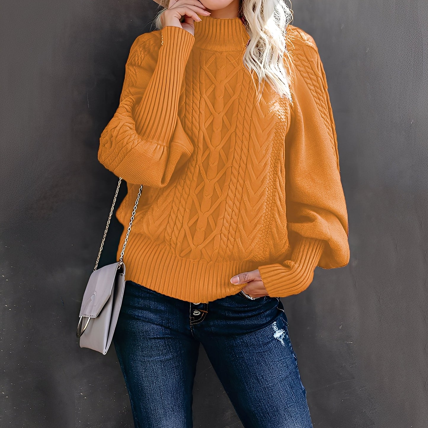 Jemima - Schicker, legerer Damen-Rollkragenpullover