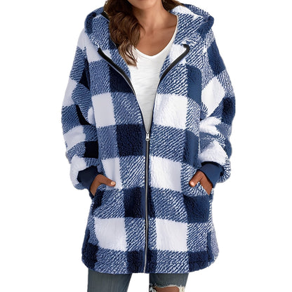 Desirae - Eleganter Damen-Hoodie mit Karomuster