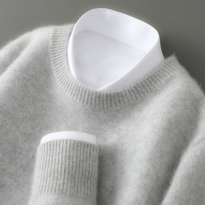 Wayne - Retro-Kaschmir-Strickpullover aus dickem Stoff für Herren