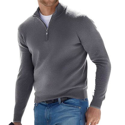 Ralph – Bequemer Herren-Kaschmirpullover mit Reißverschluss