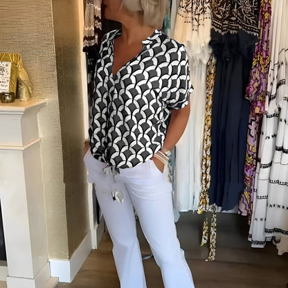 Leona - Elegantes Top mit Druck für Damen