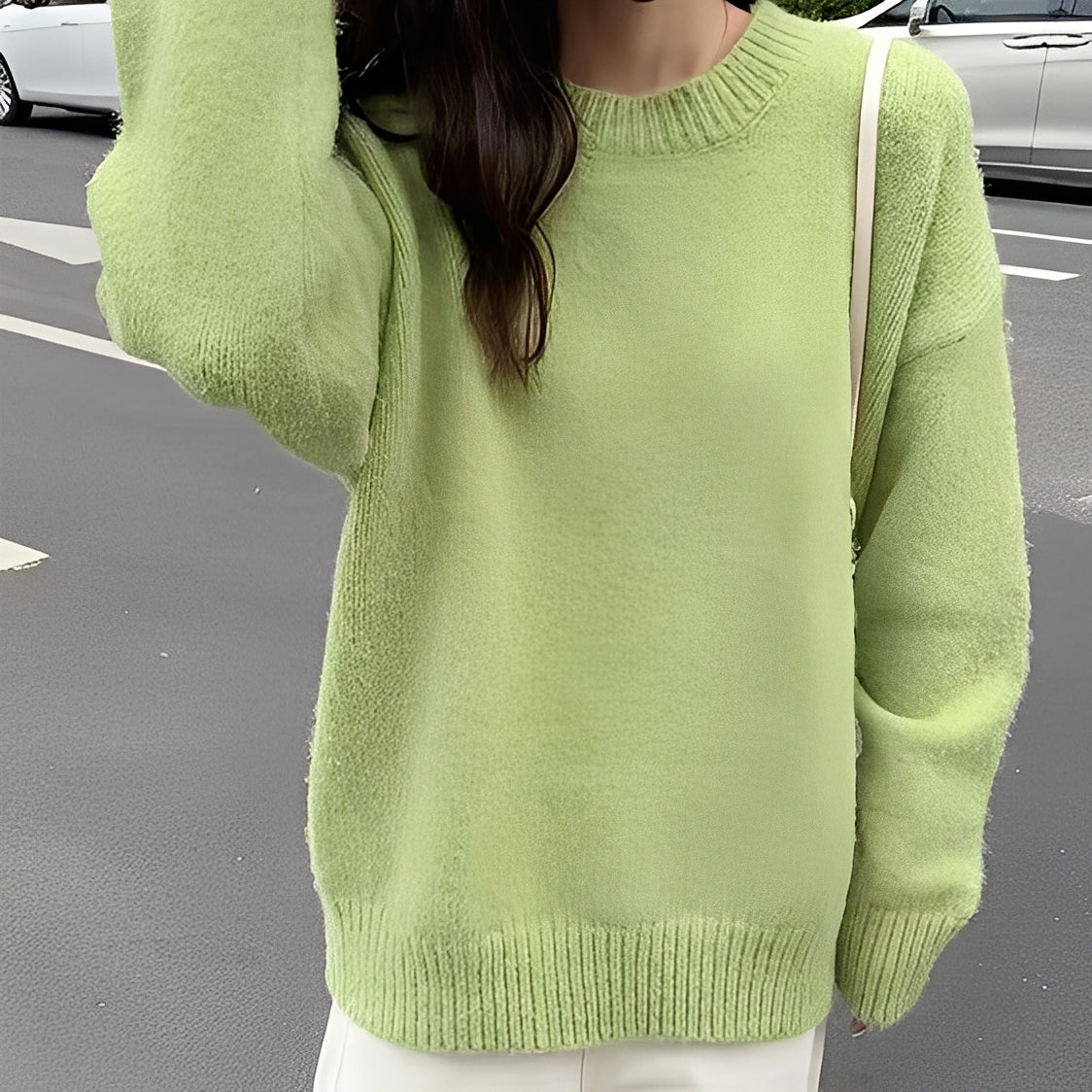 Roxanna - Damen Oversize-Pullover mit minimalistischem Look