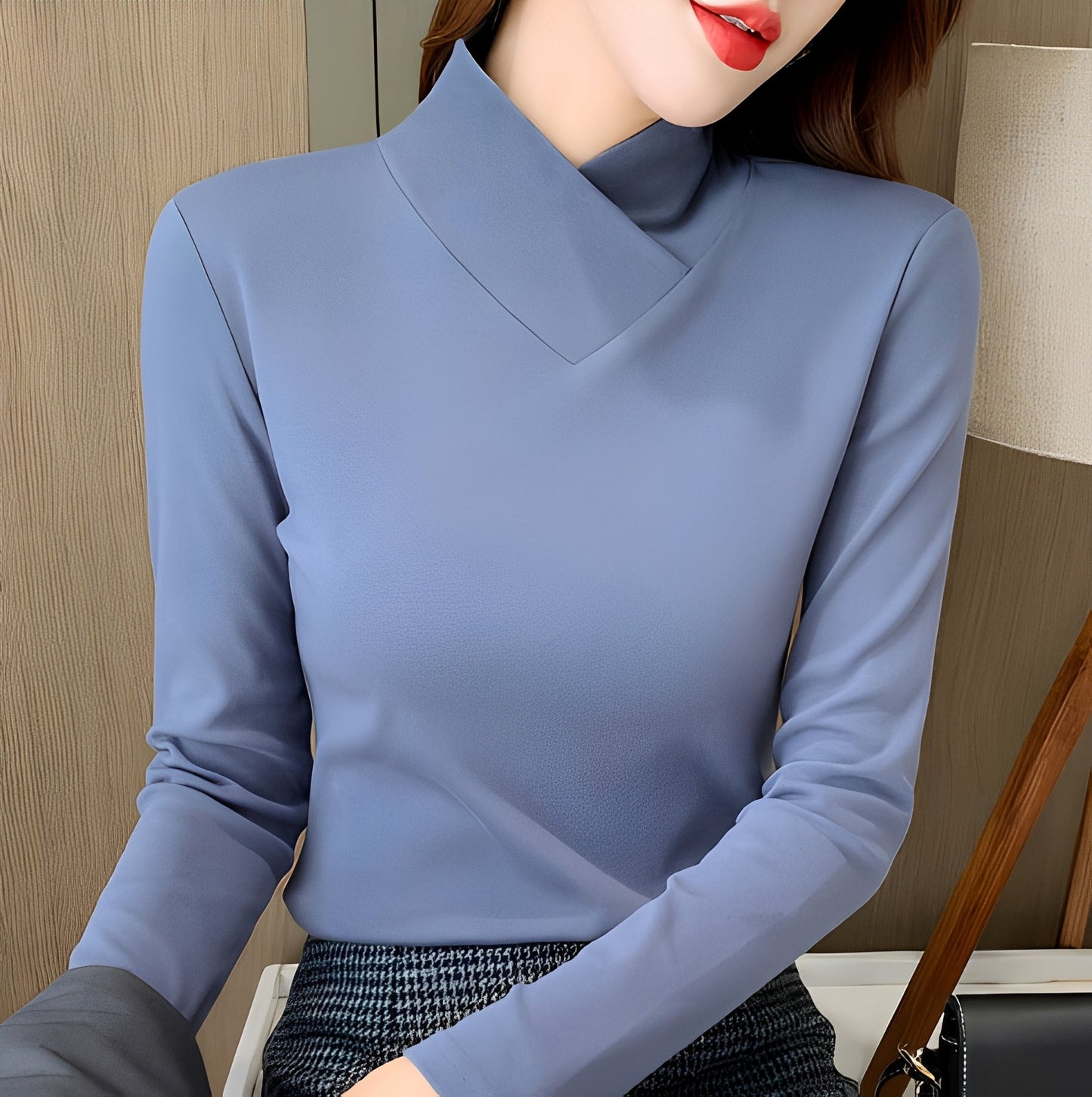 Mikayla - Eleganter, figurbetonter Damenrollkragenpullover