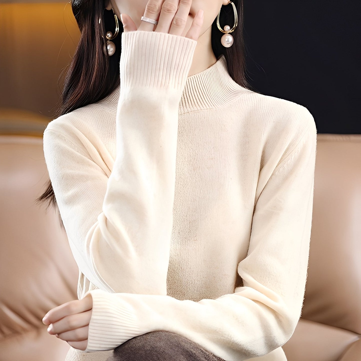 Natille - Angenehmer Damenpullover aus Kaschmir und Wolle