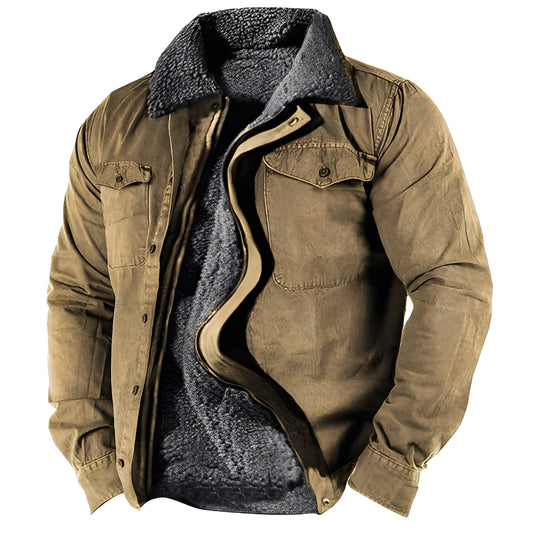 Hubert - Herrenjacke im klassischen Stil mit Sherpa-Futter