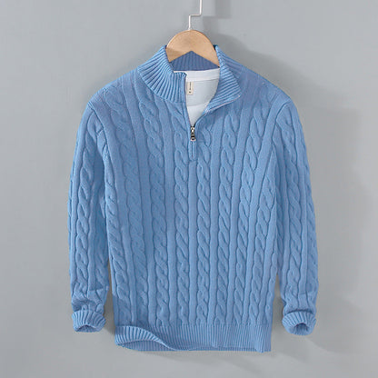Cayden - Stilvoller Herrenpullover mit halbem Reißverschluss