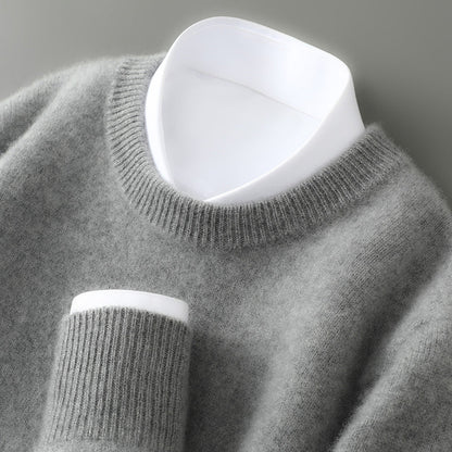 Wayne - Retro-Kaschmir-Strickpullover aus dickem Stoff für Herren