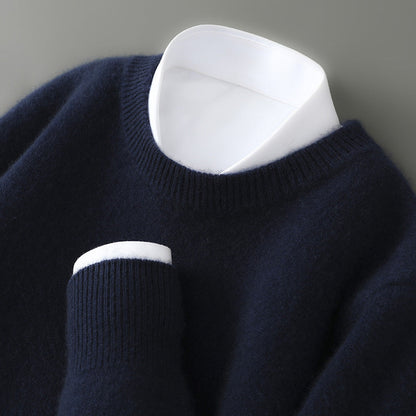Wayne - Retro-Kaschmir-Strickpullover aus dickem Stoff für Herren