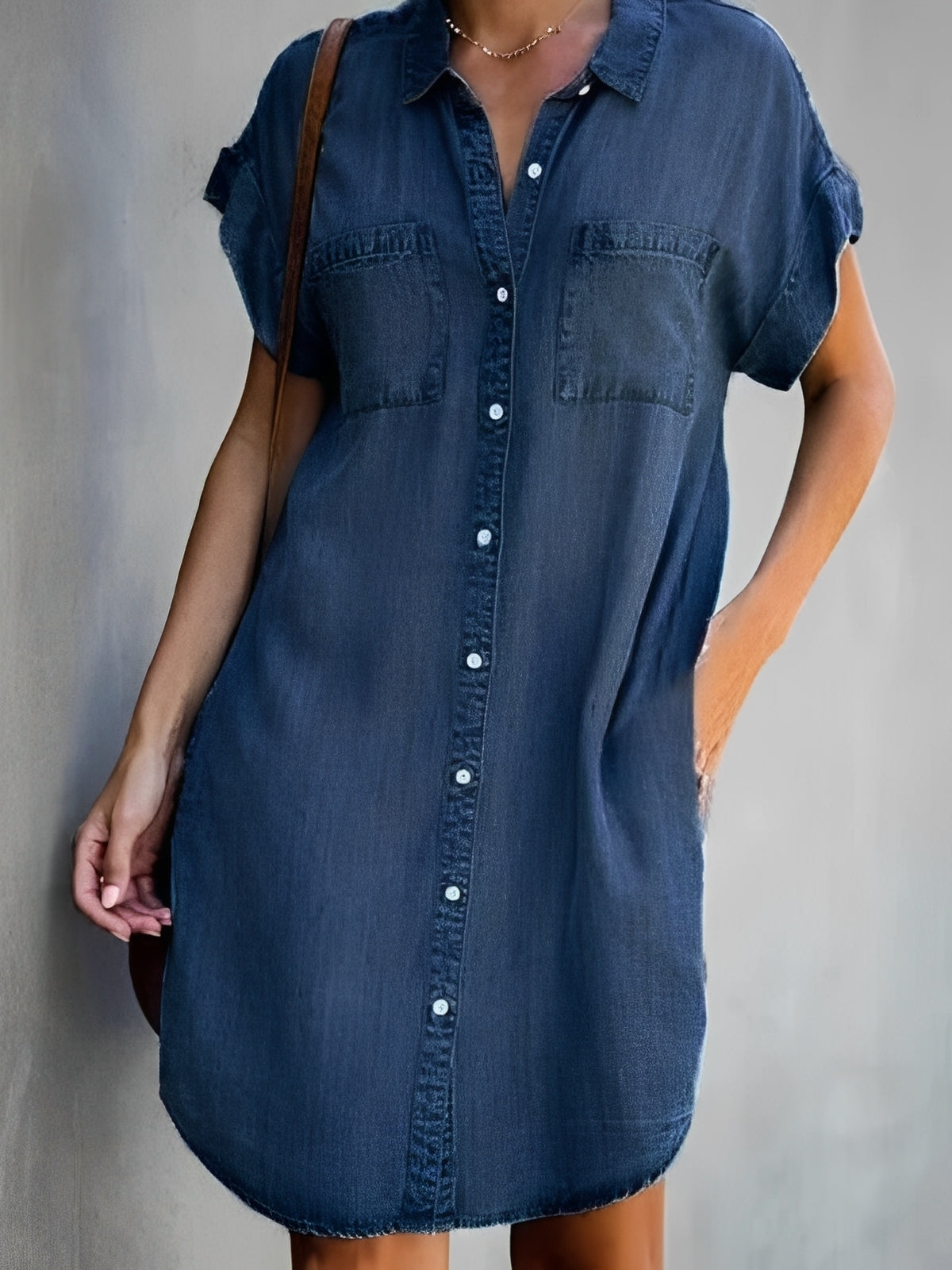 Mabel - Elegantes Jeanskleid mit Knopfleiste für Damen