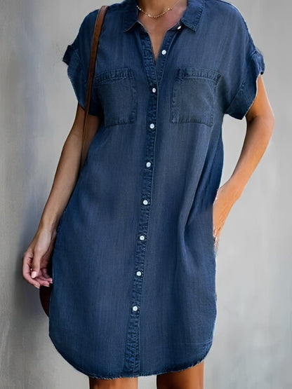 Mabel - Elegantes Jeanskleid mit Knopfleiste für Damen