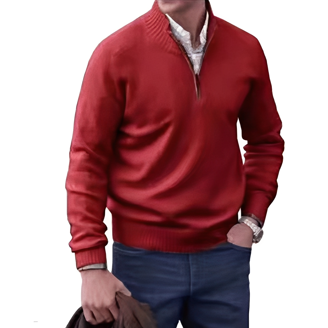 Matéo - Pullover aus Strick mit Halb-Reißverschluss für Herren