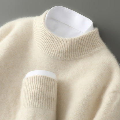 Wayne - Retro-Kaschmir-Strickpullover aus dickem Stoff für Herren