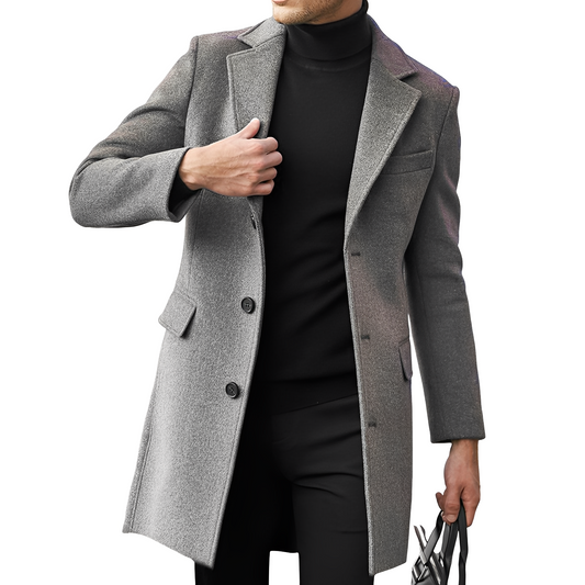 Robert - Eleganter, warmer Wollmantel für Herren