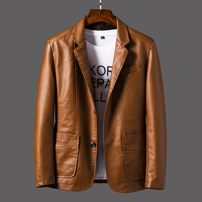 Jayceon - Moderne Lederjacke für Herren mit Kragen