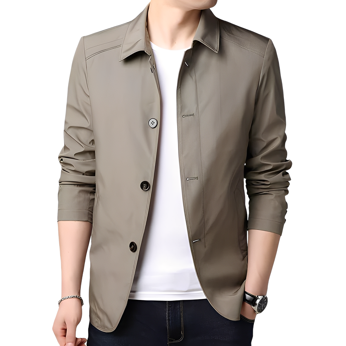 Jarred - Elegante Herrenjacke mit Knöpfen und Taschen