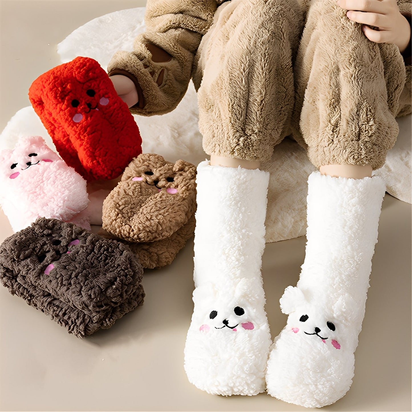 Judith - Elegante Winterbodysocken aus Samt für Damen