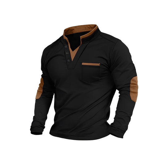 Gaspard - Einfacher V-Ausschnitt-Pullover für Herren