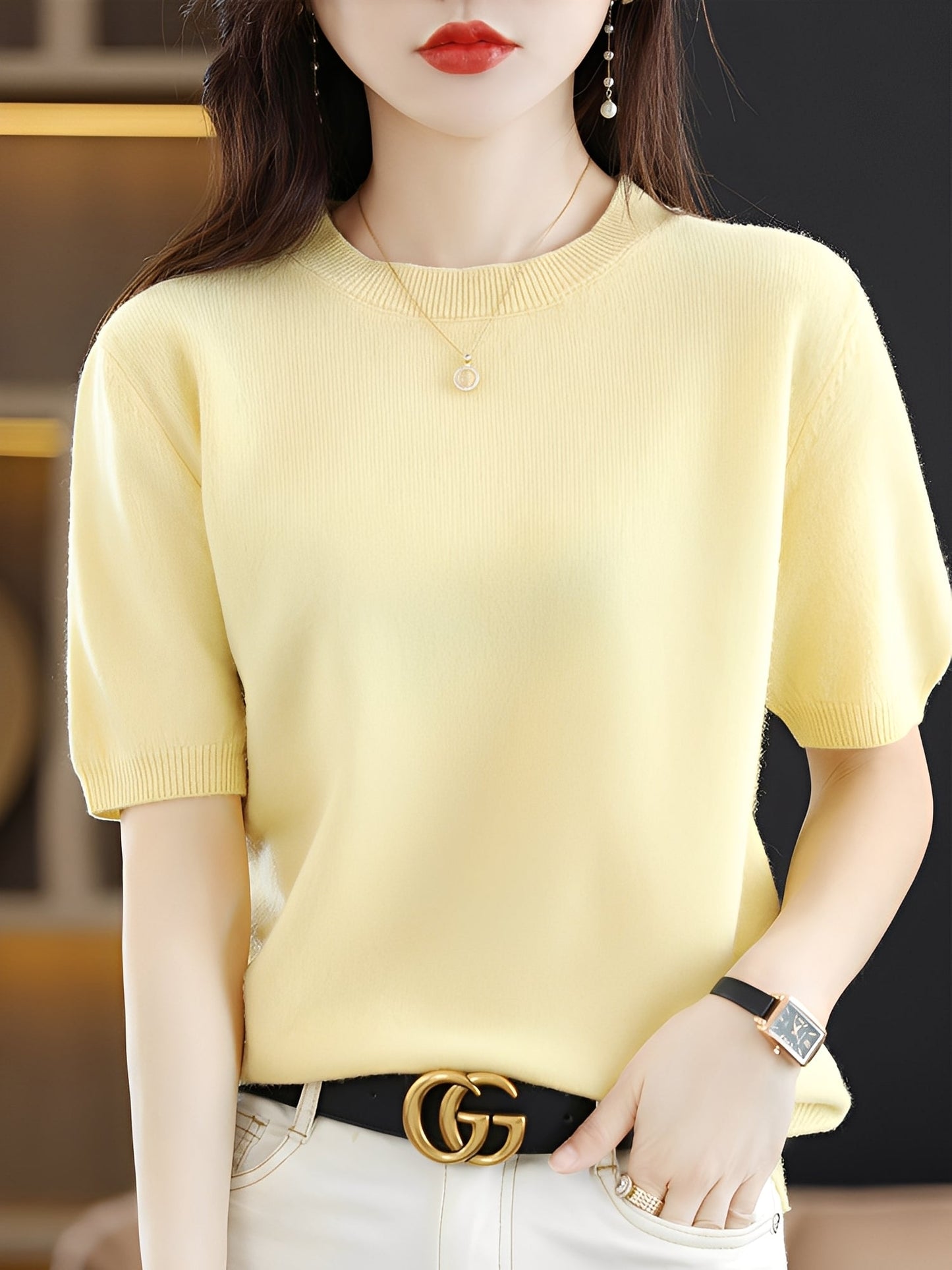 Blandine - Kurzarmpullover für Damen