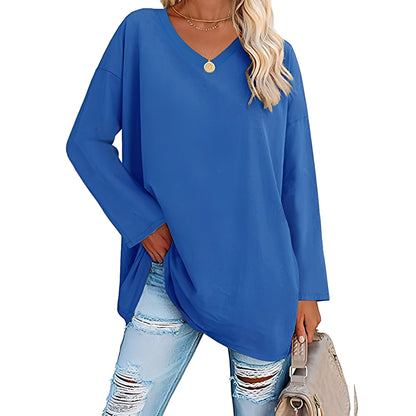 Laëtitia - Elegante, lockere Bluse mit langen Ärmeln für Damen
