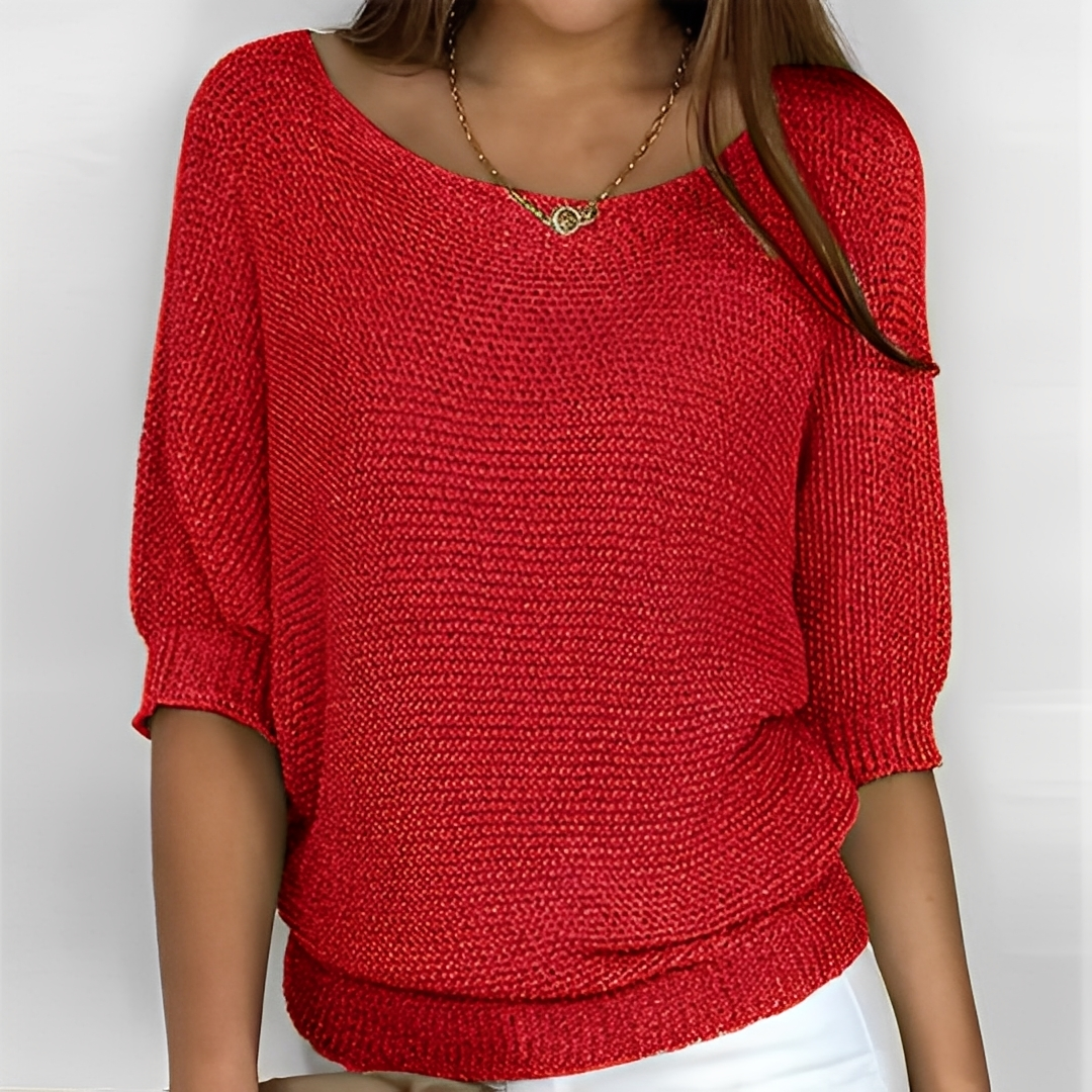 Éliane - Eleganter Pullover mit Rundhalsausschnitt für Damen