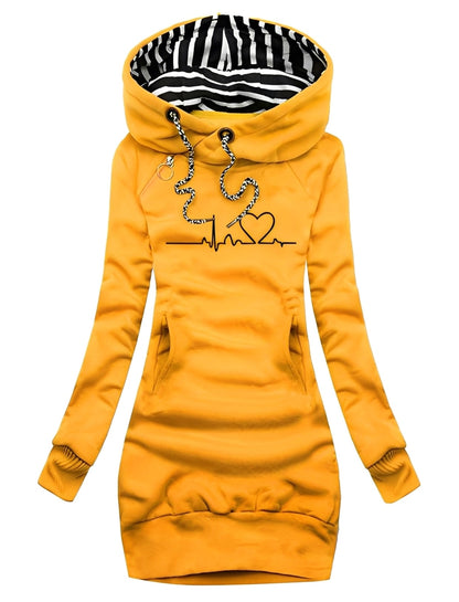 Jaidyn - Elegantes Kapuzen-Sweaterkleid für Damen