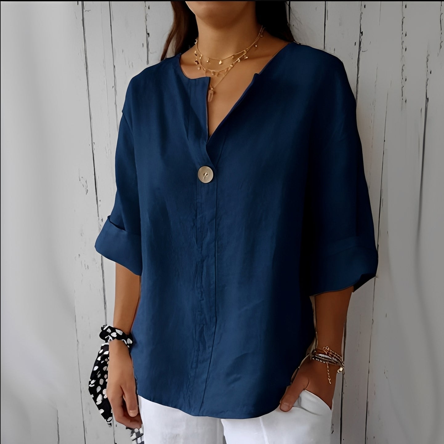 Stephanie - Lässige und weite Bluse für Damen