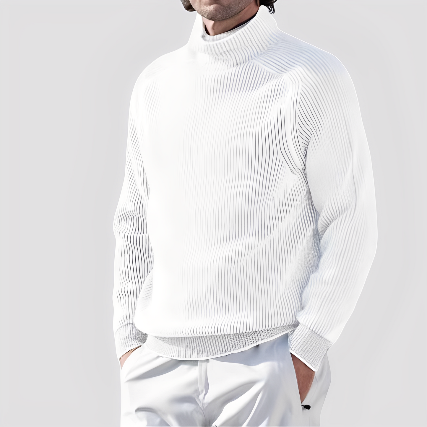 Chadwick - Eleganter, warmer Herrenrollkragenpullover aus Wolle