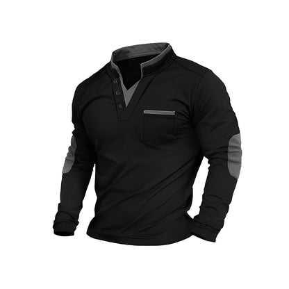 Gaspard - Einfacher V-Ausschnitt-Pullover für Herren