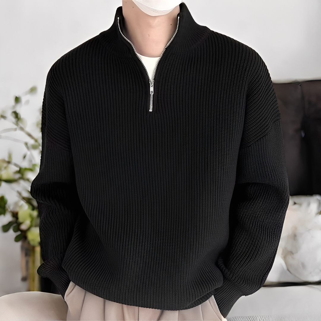Jeffrey - Elegant, locker gestrickter Herrenpullover