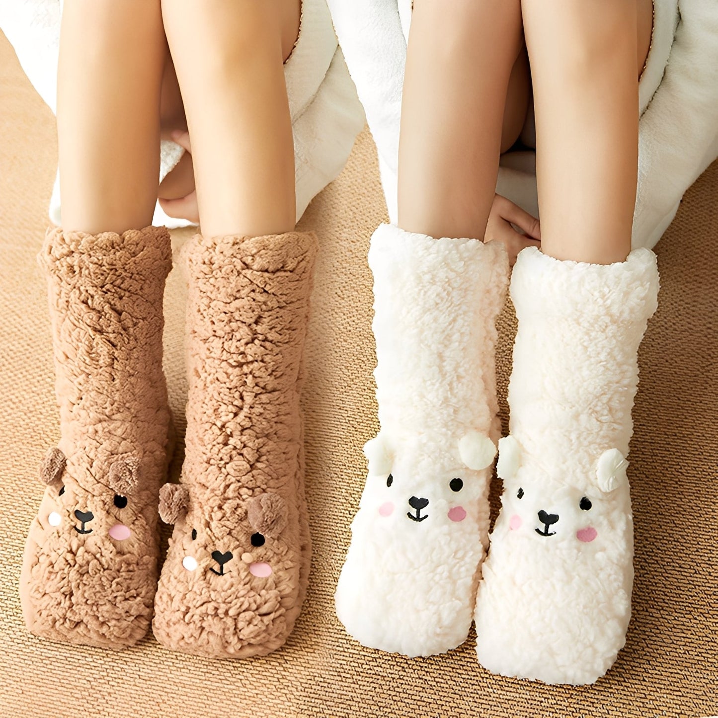 Judith - Elegante Winterbodysocken aus Samt für Damen