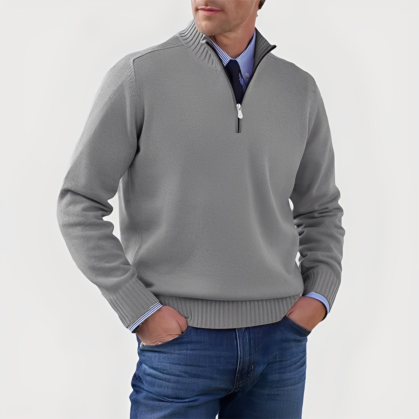 Nolan - Bequemer Herrenpullover mit Reißverschluss