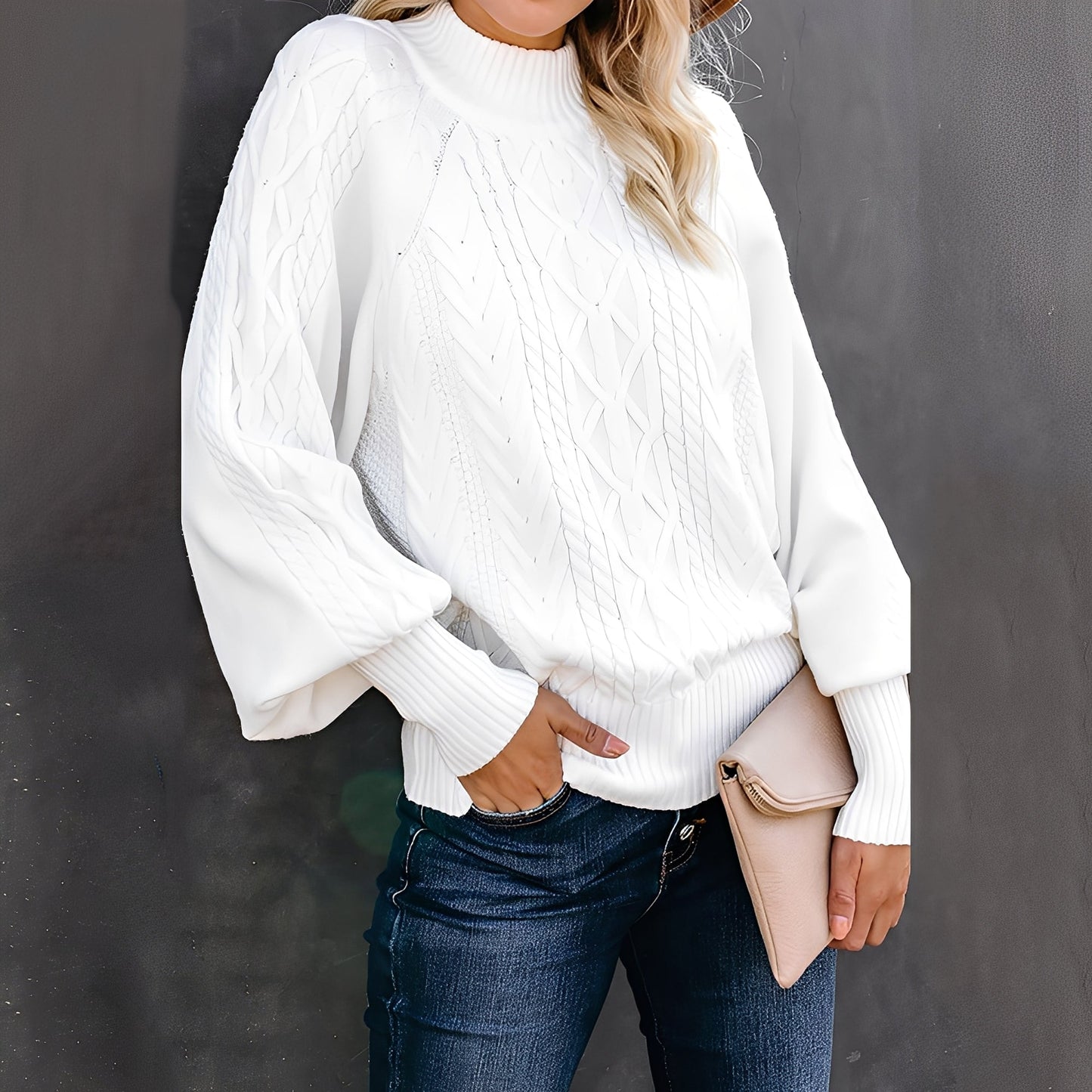 Jemima - Schicker, legerer Damen-Rollkragenpullover
