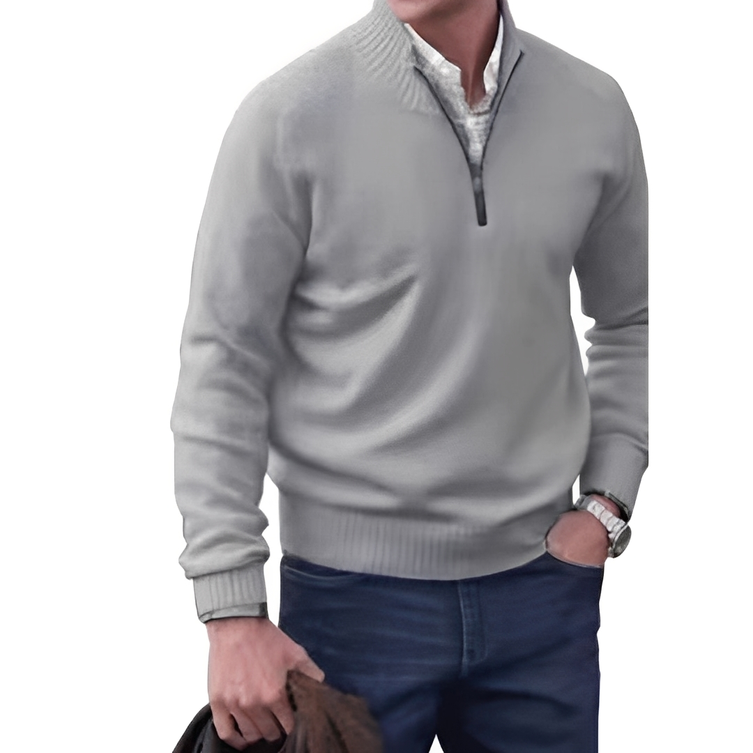 Matéo - Pullover aus Strick mit Halb-Reißverschluss für Herren
