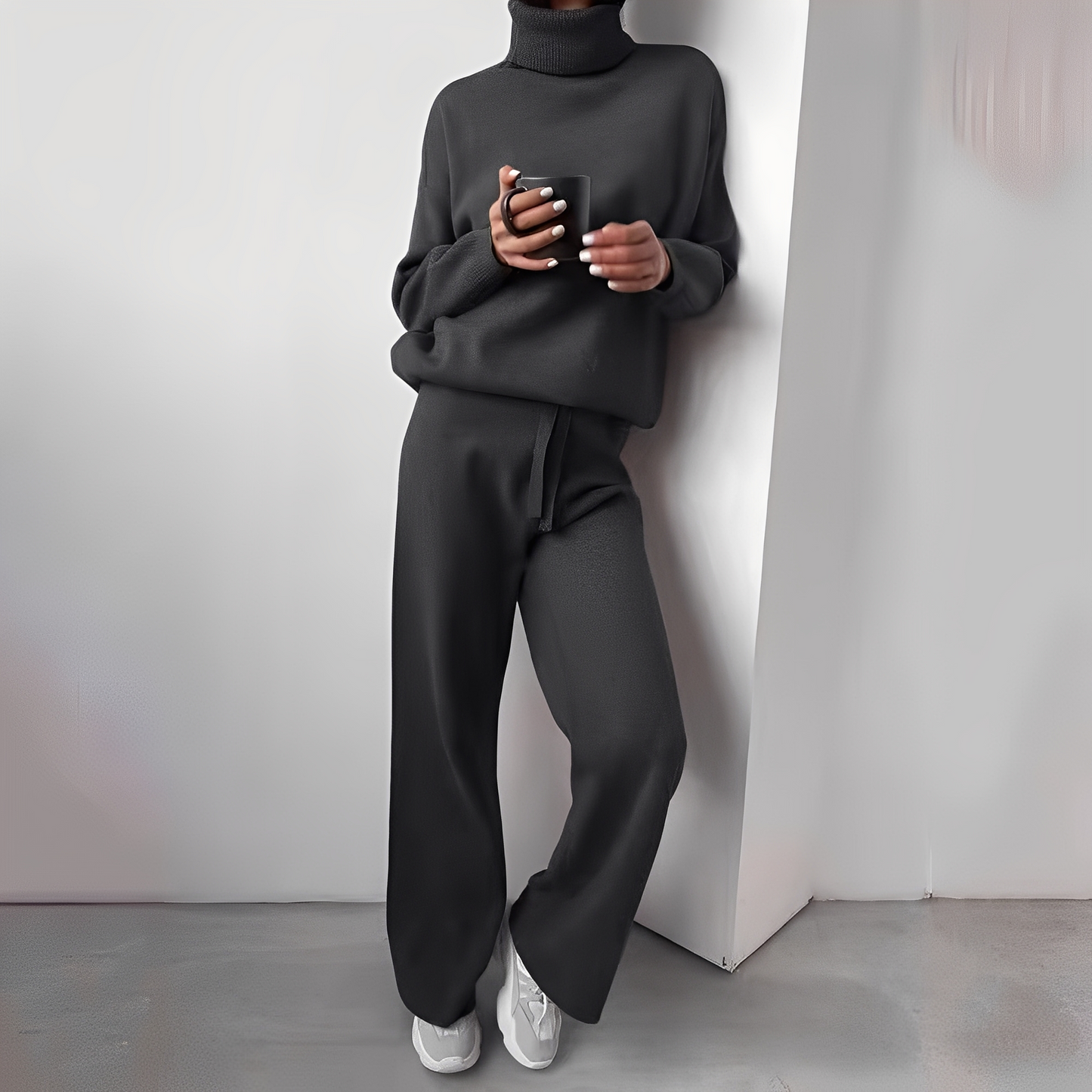 Kimberlee - Damen-Rollkragenset mit minimalistischem Design