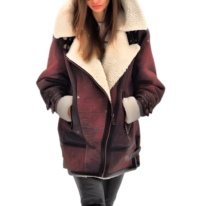 Leilani - Stilvolle Damenlederjacke mit komfortablem Futter