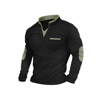 Gaspard - Einfacher V-Ausschnitt-Pullover für Herren