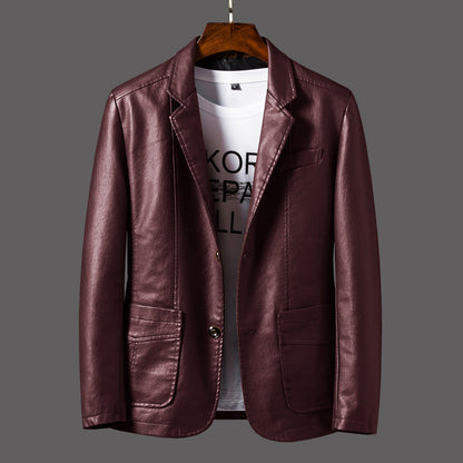 Jayceon - Moderne Lederjacke für Herren mit Kragen