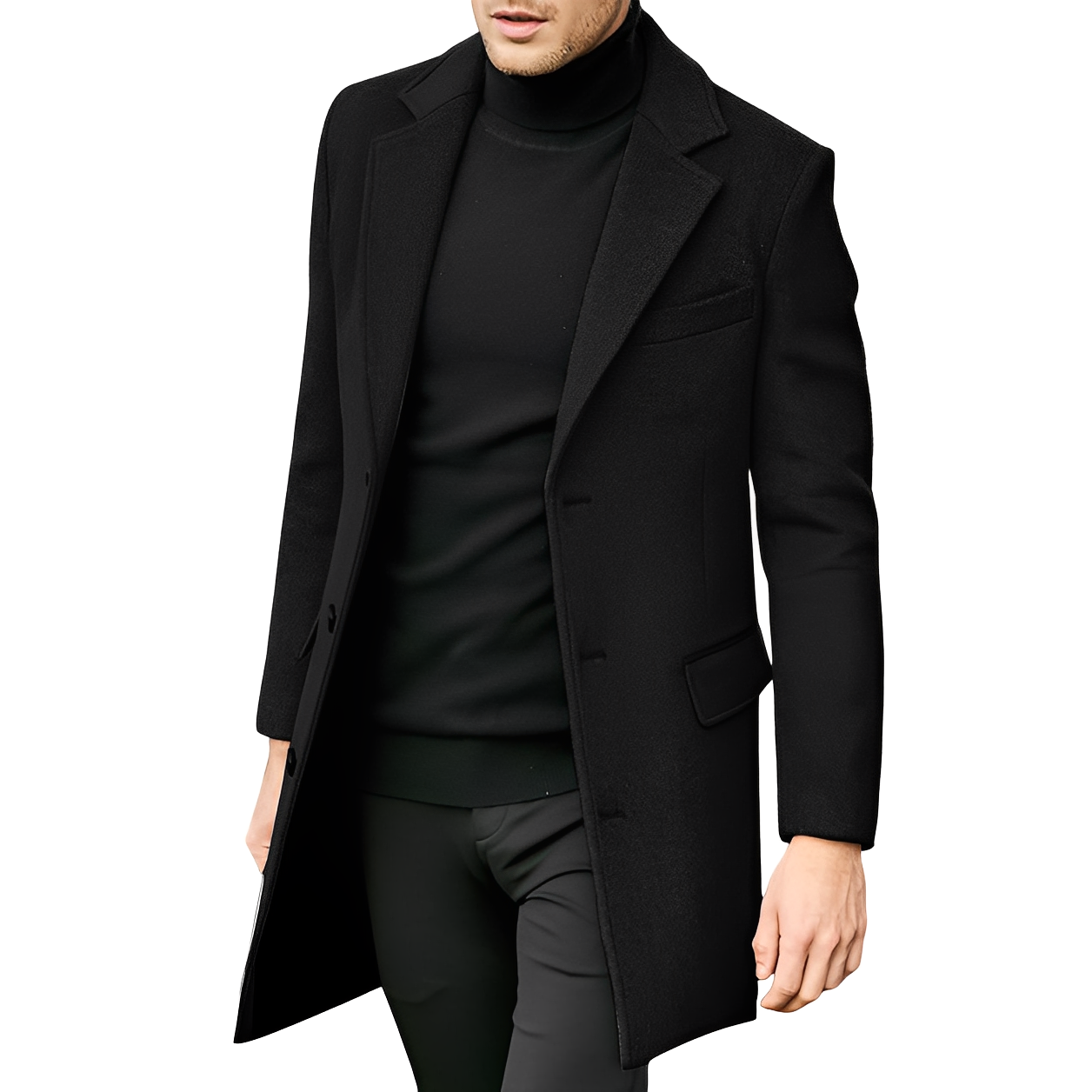 Robert - Eleganter, warmer Wollmantel für Herren