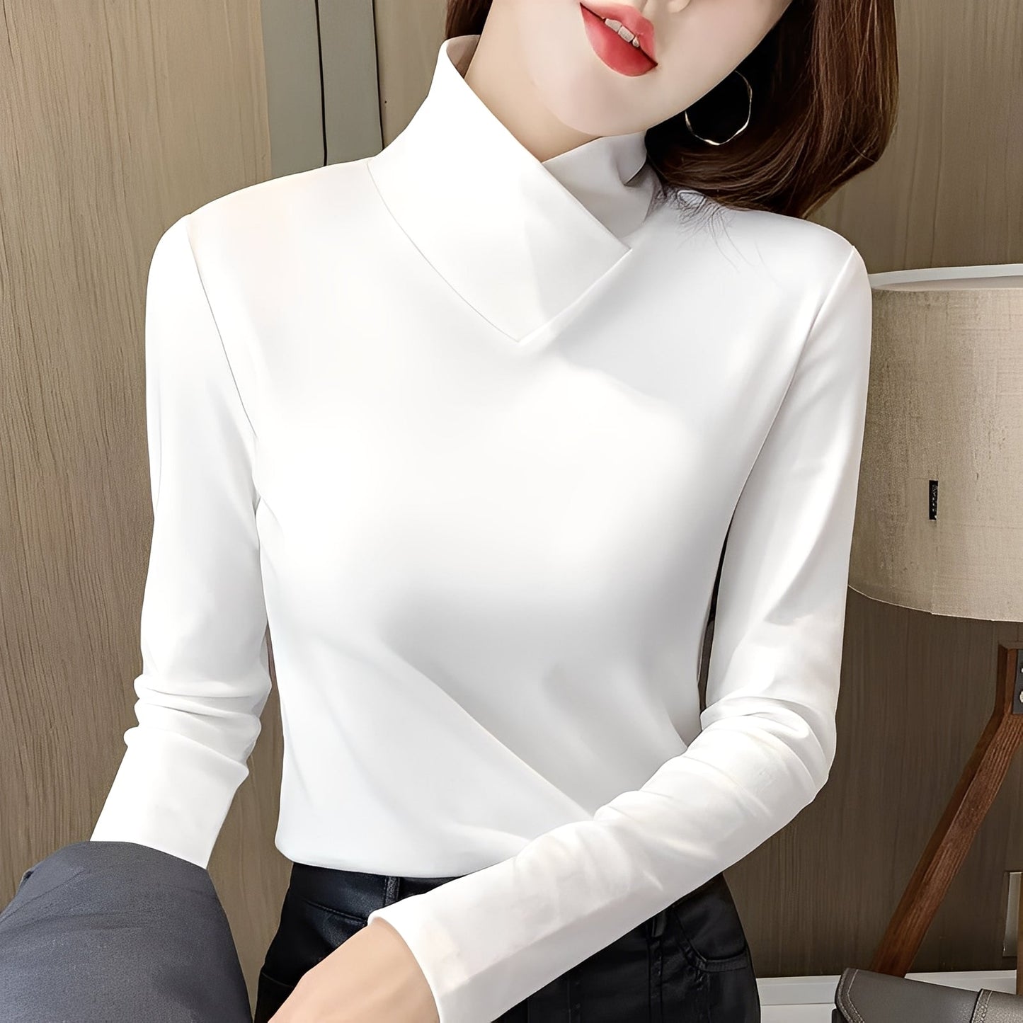 Mikayla - Eleganter, figurbetonter Damenrollkragenpullover